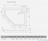 Radaway Doros PT E Stone brodzik pięciokątny 100x90 prawy kaszmirowy SDRPT1090-01-84SR